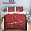 St.Louis Cardinals2 Pattern Bedding Quilt Set  Home Decoration  Gift (1 * duvet cover + 2 * pillowcase  without core)