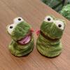 Furry Frog Plush Money Bag Funny Frog Earphone Bag Open Mouth Frog Coin Purse Wallet  Gifts