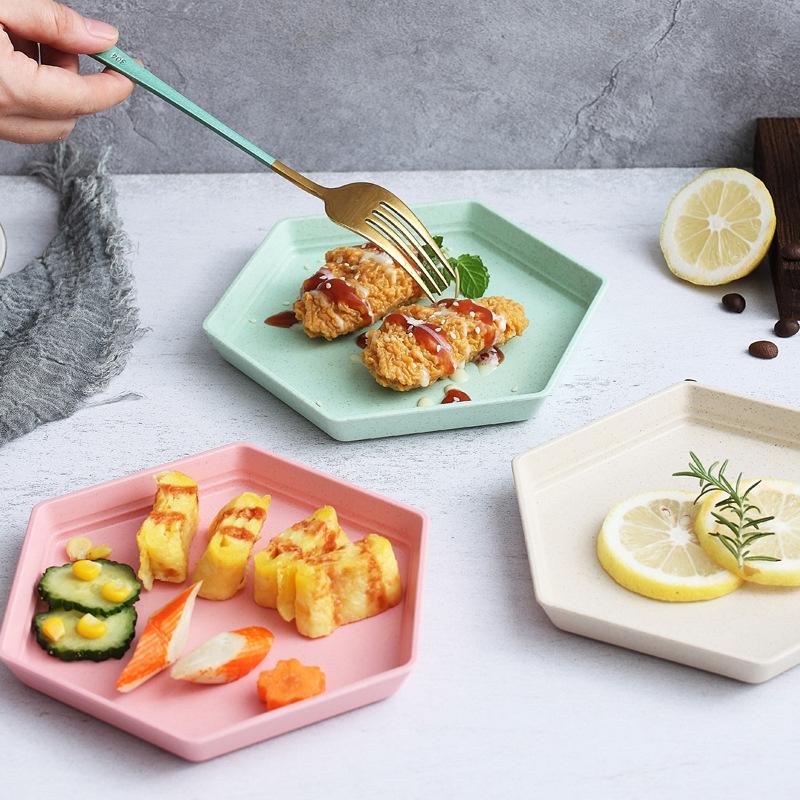 Wheat Straw Deep Dinner Plates Unbreakable Plastic Plates Reusable Dinnerware Microwave and Dishwasher Safe for Kids Adults