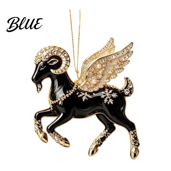 Compact Tree Ornaments for Restaurants Black Goat Christmas Hanging Ornament 2D Acrylic Festive Clear Pattern Pendant Pendant Decorative Car