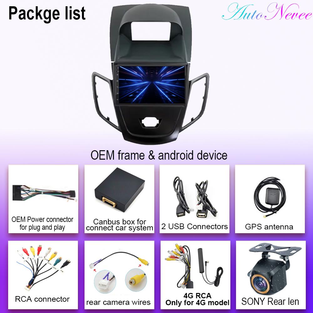 4G BT For Ford Fiesta 2008-2017 Car Radio Stereo Carplay Multimedia Video Player Stereo Navigation GPS Android Auto No 2din DVD