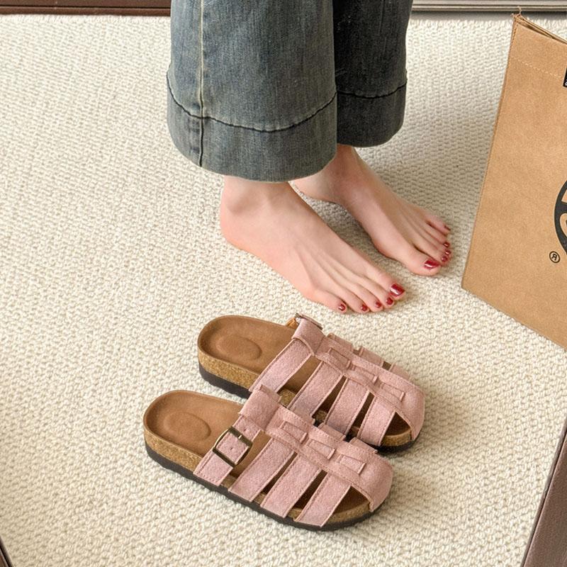 Fashion Loafers Cover Toe Shoes Woman 2025 Slippers Flat Platform Slides House Slippers Platform Cover Toe Shoes Woman 2025 Loafers Flat