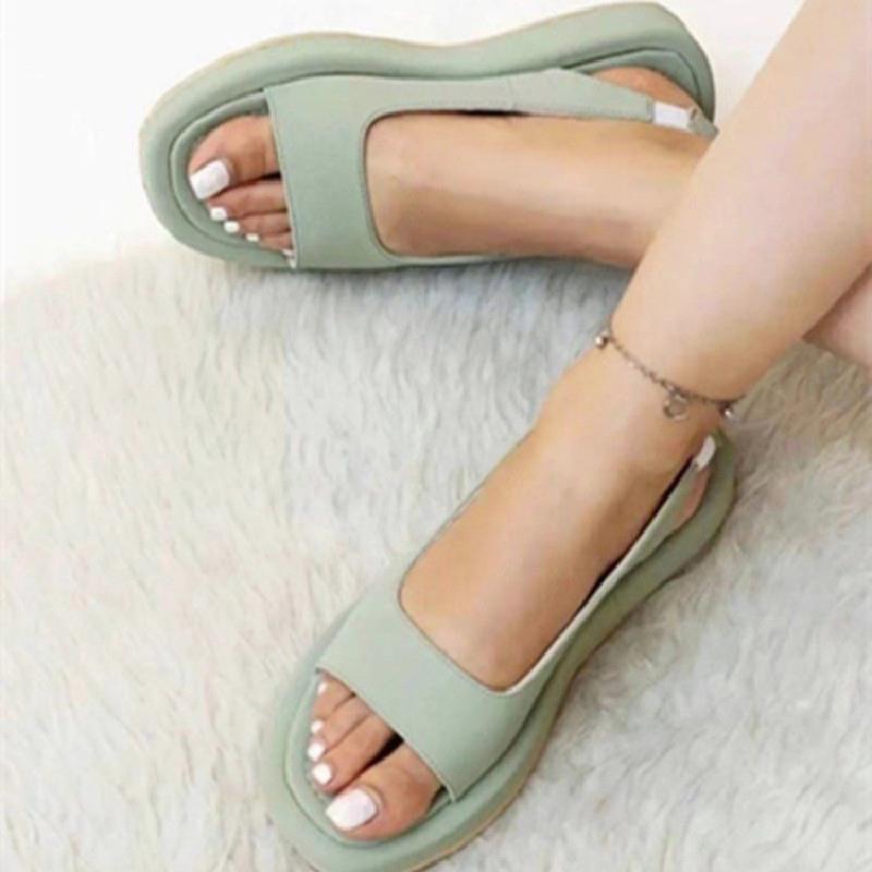 Fashion Women Sandals Summer 2024 New Soft Casual Summer Shoes For Women Elegant Low Heels Flat Sandalias Mujer Slip On Summer Footwear