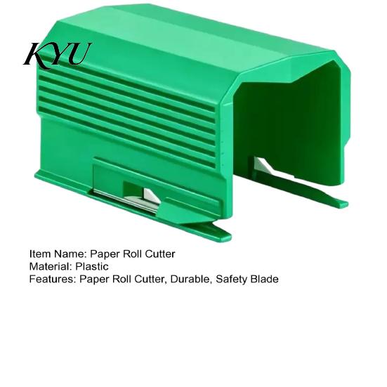 Handbook Material Cutter Portable Wrapping Paper Roll Cutter, Slide Rail Trimmer with Manual Safety Blade, Clean Straight Cut for Crafting And