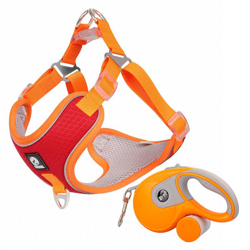 Adjustable Reflective Shiba Inu & Corgi Harness: Anti-Pull Leash Vest for Medium to Large Dogs
