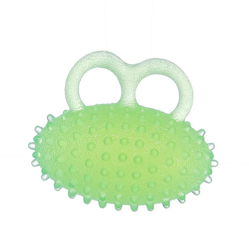 

Мяч массажный TPE противоскользящий «Ежик» и тренажер для силы пальцев зелёный