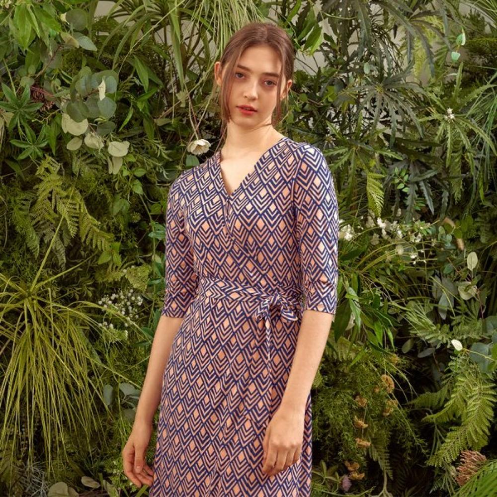 Lipbbam Creora Romona 3 4 Sleeve Long Wrap Dress Ldm10di01