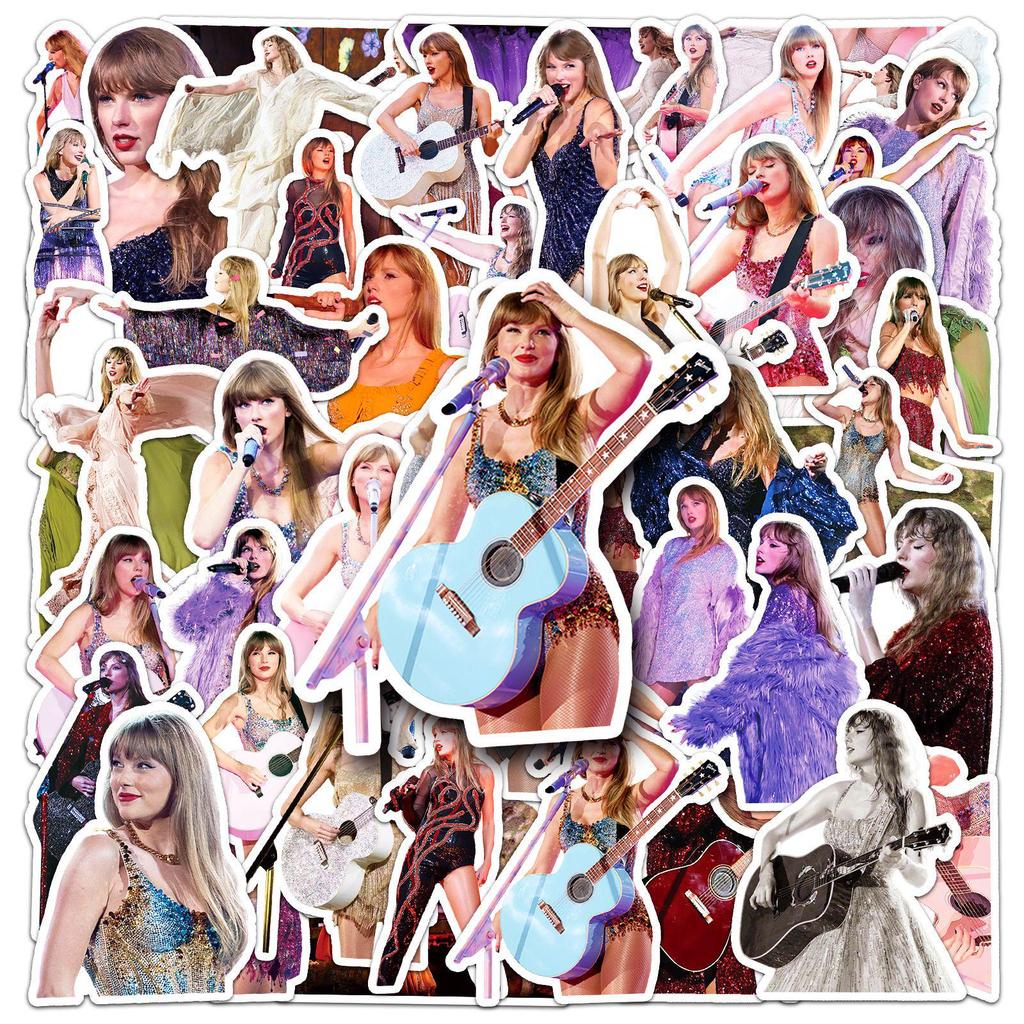 52 Sheets Taylor Tour Celebrity Merchandise Creative Stickers for Water Bottles, Phones, Computers