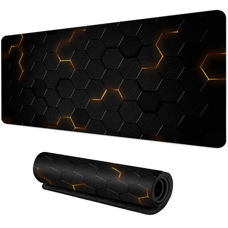 Large gaming Mouse Pad Big Red Blue gradient design nonslip rubber sewn edge gaming desk mat keyboard gamers and office work