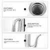 1pc Filter Teapot Water Kettle Heat Resistant Gooseneck Stainless Steel Strainer Home Kitchen Use Simple Design Thicken