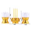 1 Set Led Lotus Simulation Candle Holder Electronic Luminous Candlestick Lamp Holder Electronic Lotus Candle Holder