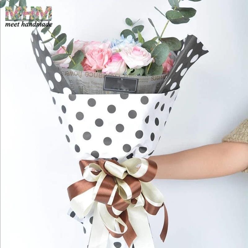 20 szt. Papier do pakowania prezentów świątecznych – Prążkowane arkusze Kraft do pakowania bukietów kwiatowych, Ręcznie robiony papier do pakowania bukietów kwiatowych, Dostawca dla kwiaciarni