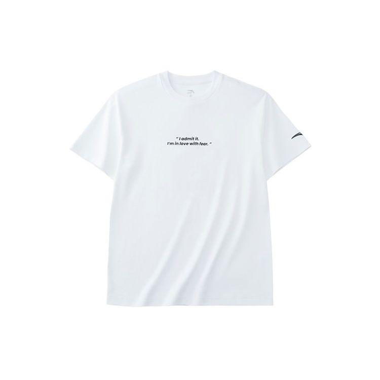 Anta SS22 Golden Dragon Print Sports T-Shirt Unisex Tops White 962228189-1