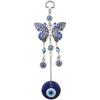 Reflect Negative Energy Car Pendant Rear View Mirror Blessing Ornament Hanging Ornament  Navy Blue Evil Eye