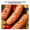 Abnehmbarer Holzgriff Hot Dog Roller Silberner Hot Dog Grill Wurstgrill Camping Kochstelle