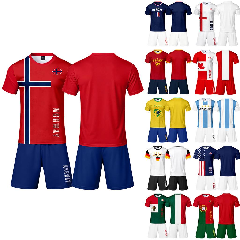 Men's 2 Piece Short Sleeve T-Shirt and Shorts Set, Color Casual Wear, Loose Fit