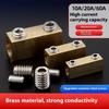 1Set Pressure Free High Current Quick Terminal Block Brass Terminal Block With Heat Shrink Tubing Waterproof High Power Splitter