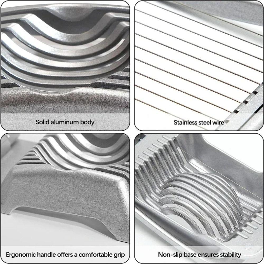 Multifunctional Egg Slicer with Stainless Steel Wire Egg Cutter Strawberry Slicer  Ham