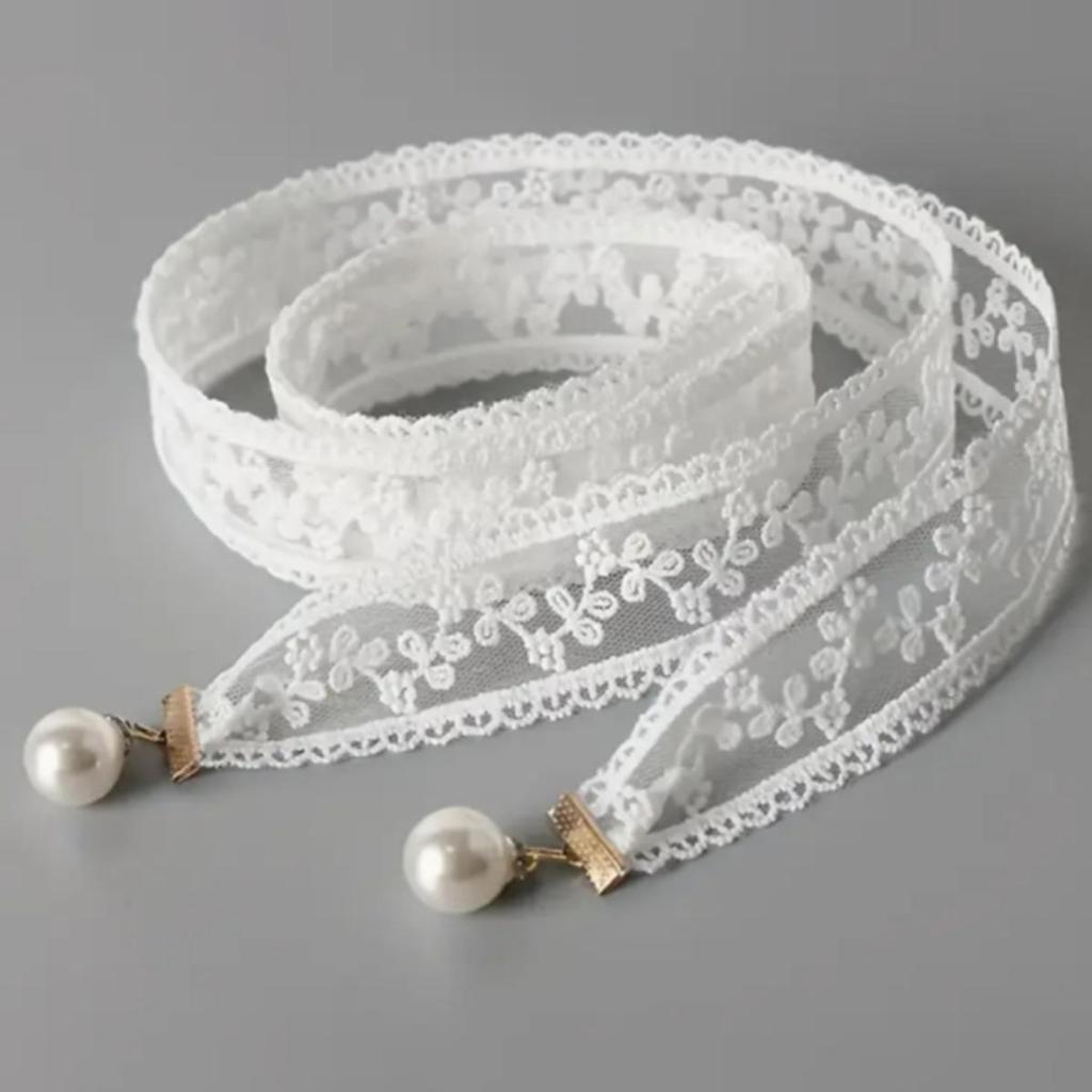 Centuri Dulci Decorative cu Dantelă pentru Talie, cu Pandantiv Perlă, Accesorii Vestimentare, Lanț pentru Talie Elegant pentru Femei