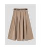 8seconds Belted Pleated Long Skirt Beige
