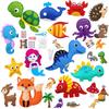 DIY Sewing Animals Craft Kit Forest Creatures DIY Sewing Felt Ocean Animals Mermaid For Kids Beginners Sew Art Christmas Gifts