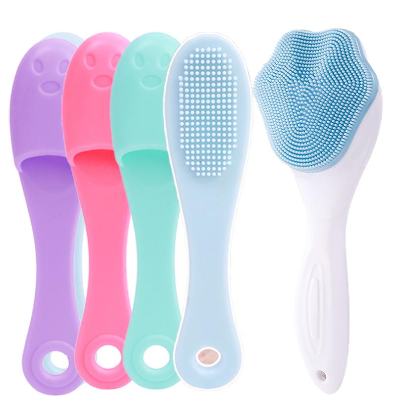 Soft Silicone Facial Cleansing Brush 2 in 1 Silicone Face Mask Brush & Face Scrubber For Exfoliating Massaging Remove Blackhead