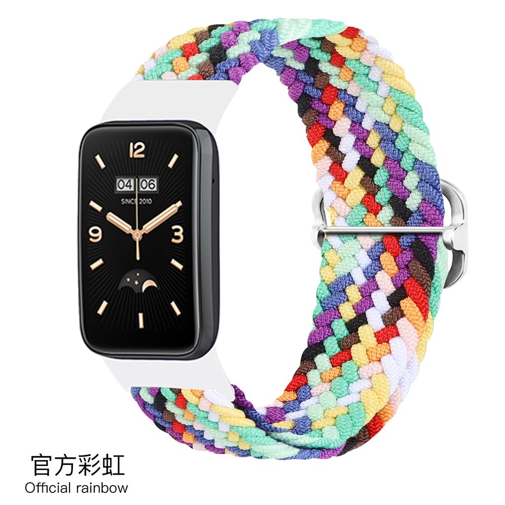 Nylonový řemínek pro Xiaomi Mi Band 7 8 Pro Elastický nastavitelný Pletený solo loop Náramek Correa pro mi band 7 pro miband 7pro Řemínek