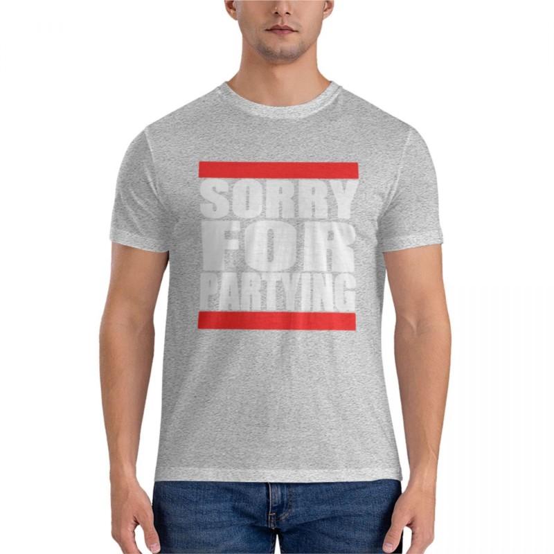 new cotton tshirt men Sorry For Partying Essential TShirt men short sleeve t shirts cat shirts sweat shirts men S