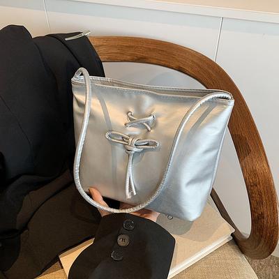 Damentasche im Ballettstil 2025 neuer Trend modische süße Handtasche Nische perlmuttartige Textur Schulter-Bucket-Bag