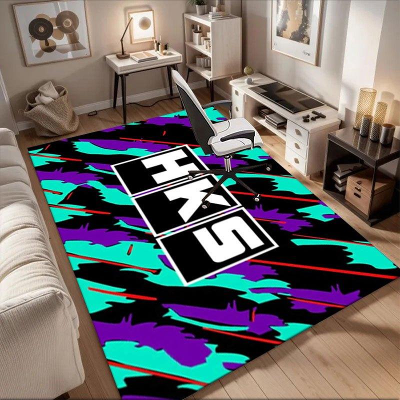 

HKS Performance Parts - Enhance Your Ride!Office Mat Perfect for Home Decor Office Desk Chair Rugs Chair Carpet for office Polyester Chair M 60cm by 90cm