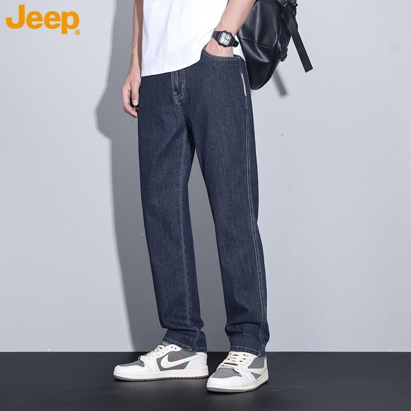 

Мужские удобные эластичные прямые джинсы JEEP, летний тонкий стиль 2026 40