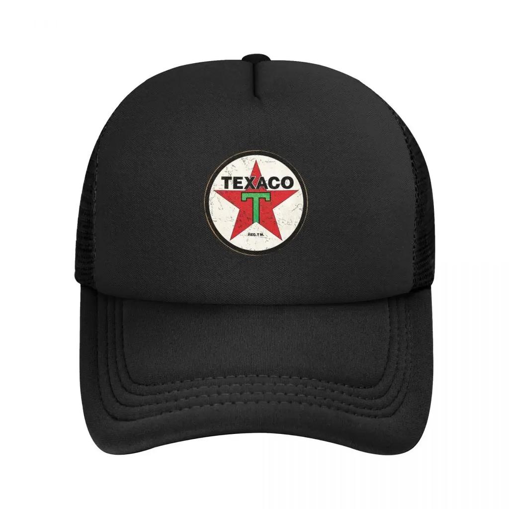 Texaco Distressed Sign Mesh Baseball Caps Snapback Fashion Baseball Hats Breathable Casual Casquette Outdoor Unisex