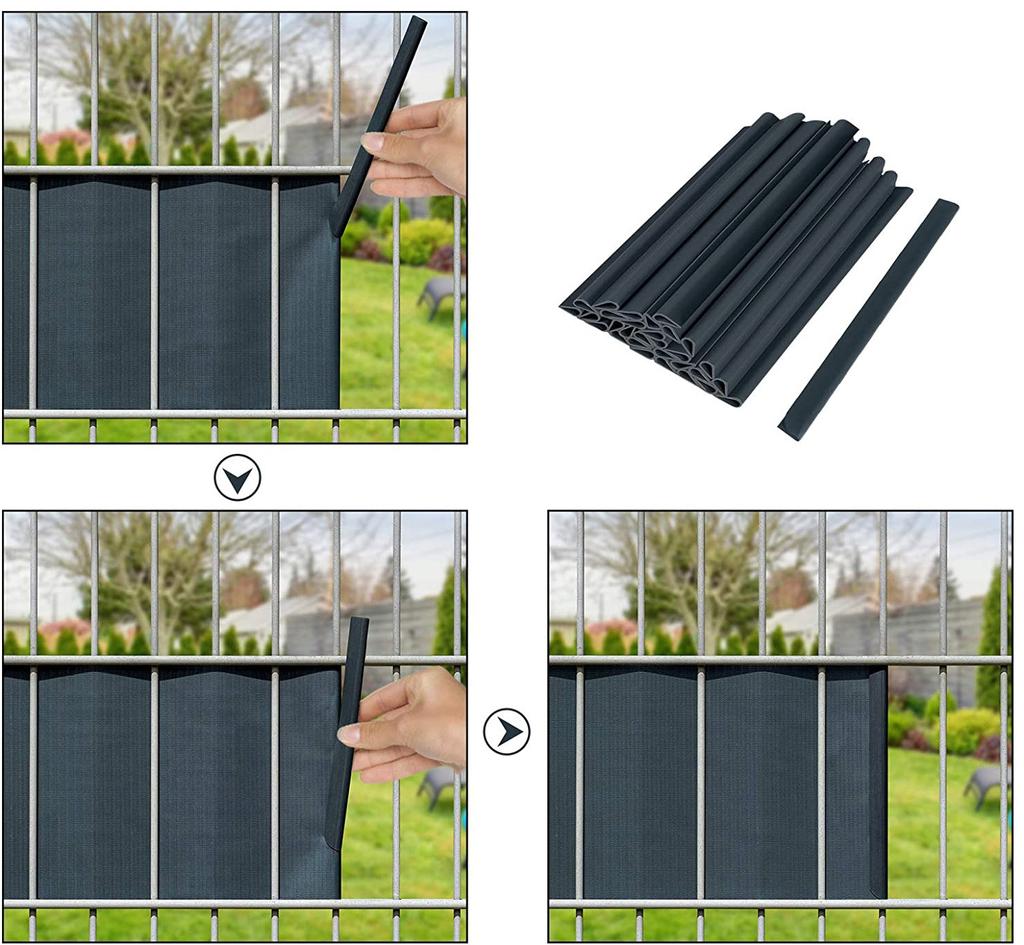 Clips For Mounting Fence Tape 450 G/M2 20 Pieces Graphite