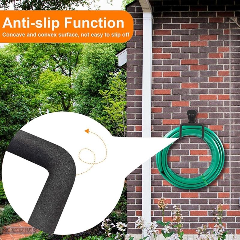 2 Pieces Sturdy Garage Hangers for Bikes and Ropes Water Pipe Holders Workshop Storage Solution Garden Tools Brackets