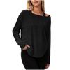 Women's Casual Long Sleeve Pullover Top Lightweight Breathable Soft Fabric Loose Fit Crew Neck Sweatshirt for Everyday Wear