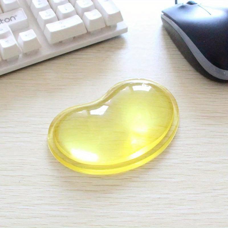 Silicone Heart-shaped Computer Mouse Wrist Pad 3D Wavy Comfort Gel Computer Mouse Hand Wrist Rests Support Cushion Pad