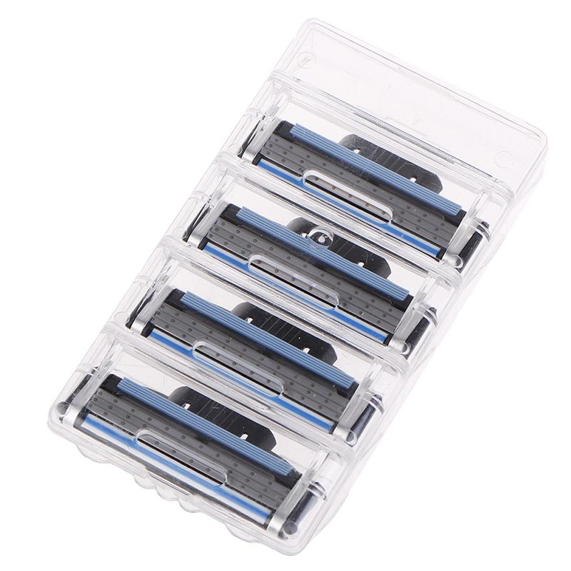 4Pcs Mens Razor Blades For Gillette Fusion 3-Layer Refills Shaver Replacement
