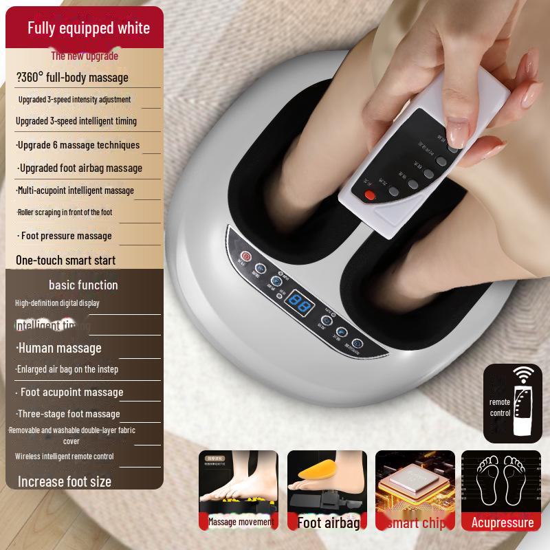 

Повністю автоматичний масажер для ніг: Терапія гомілки, підошви та стопи з розминанням повітряної подушки 3 levels of strength білий