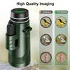 80x100 HD Monocular for Smartphone Adapter Tripod Telescope with BAK4 Prism for Birdwatching Hunting Hiking Outdoor Camping