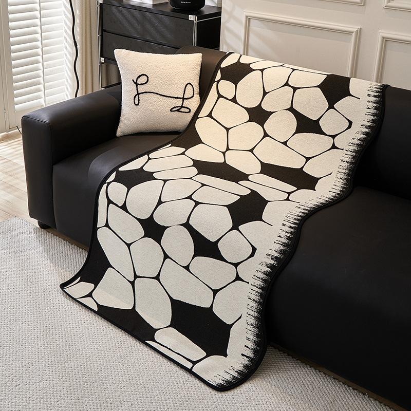 Leichter Luxus Hochwertiges Leder Sofakissen Neues Vier-Jahreszeiten Universelles Gerade Reihe Sitzkissen Sofabezug Stoffhandtuch