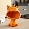 For Resin Crown Cat Bigmouth Cat Storage Desktop Decoration Ornament Entryway Key Snack Storage Handicrafts Animal Model Collect
