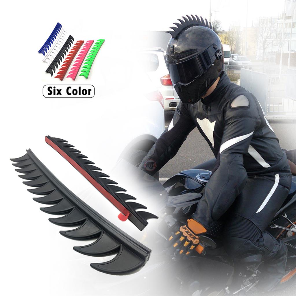 Mohawk De Goma De 7 Pulgadas Para Cascos De Moto/BMX/ATV: Se Pega Fácil, Estilo Agresivo
