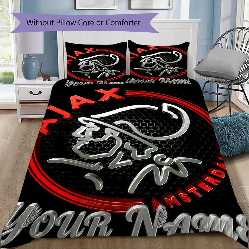 Biancheria da letto AJAX con nome personalizzato, set copripiumino federe, regalo di compleanno per la casa(1 * copripiumino + 2 * federa, senza nucleo)_xia