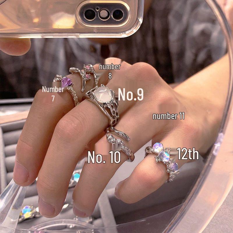 Moonstone Vintage Adjustable Luxury Index Finger Ring