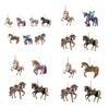 Horse Acrylic Pendant 2D Car Mirror Charm Fashionable Bag Keychain DIY Crafts Art Gift for Equestrian