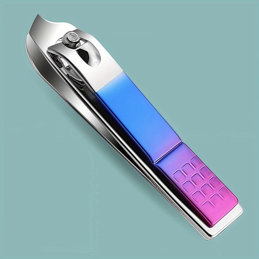 Gradient Color Nail Clippers Durable Stainless Steel Manicure Set And Pedicure Tools Including Ear Pick And Travel Case Gifts