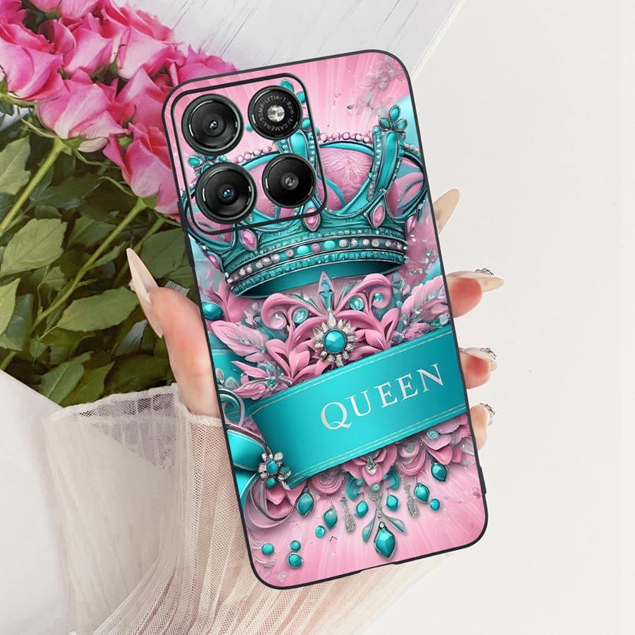 For Motorola Moto G67 MotoG77 Case New Luxury Painted Cover Black Silicone Soft Phone Case For Moto G77 G 67 Back Cover Bumper
