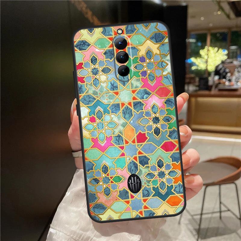 Moroccan Pattern Case For ZTE Nubia Red Magic 11 10 8 8S 9 9S 10S Pro Plus 6 7 6S 7S For RedMagic 10 Air Cover