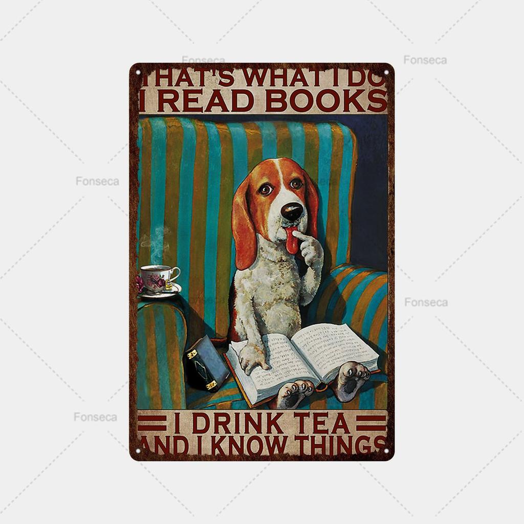 Dog Slogans Green Background Metal Signs Retro Tin Signs Metal Retro Wall Decoration Bar Bar Club Metal Posters Decoration