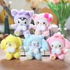 1Pc Kawaii Hello Kitty Kuromi Melody Pompom Purin Cinnamoroll Plush Doll Toys Pendant Cute Plush Keychain Bag Pendant 12Cm